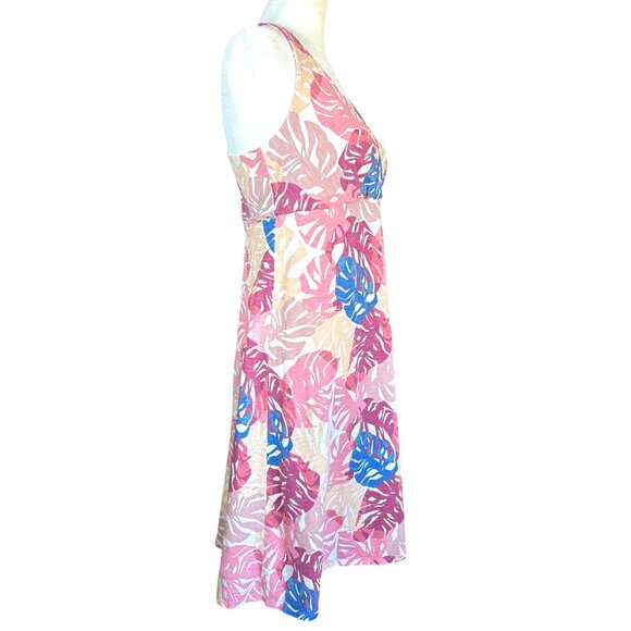 Patagonia Size Medium Dress Amber Dawn Tropical Fit Flare Floral Racer Back - Picture 4 of 10